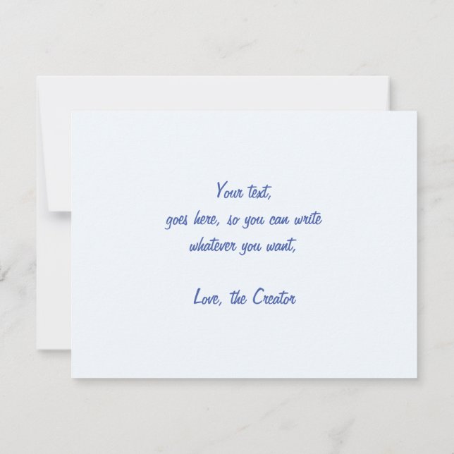 Invitation Modèle d'invitation floral bleu élégant (Dos)