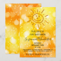 Modèle d'invitation neutre pour croquis de soleil