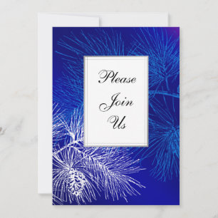 Invitation Modèle d'invitation personnalisé de pin bleu et bl