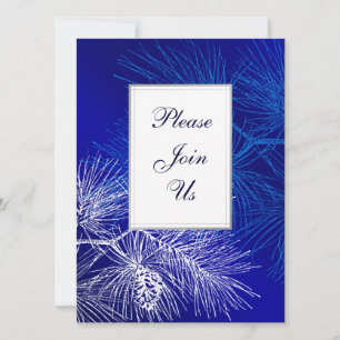 Invitation Modèle d'invitation personnalisé de pin bleu et bl