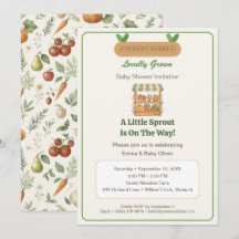 Modèle d'invitation pour baby shower Localement Cu