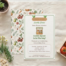 Modèle d'invitation pour baby shower Localement Cu