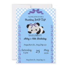 Modèle d'invitation pour Baby Shower Panda Mignon