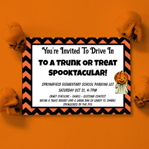 Invitation Modèle d'invitation pour enfants Trunk or Treat Ha