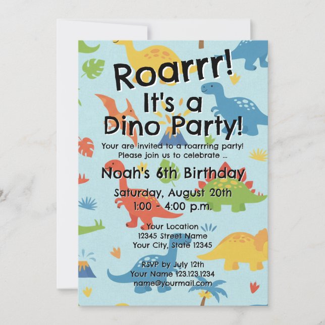 Invitation Modèle d'invitation pour l'anniversaire d'un enfan (Devant)