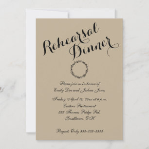 Invitation Modèle d'invitation pour le dîner de répétition de