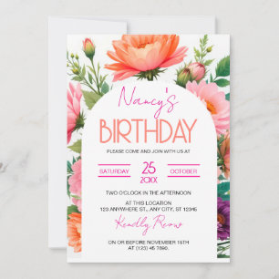Invitation Modèle d'invitation pour un brunch d'anniversaire 