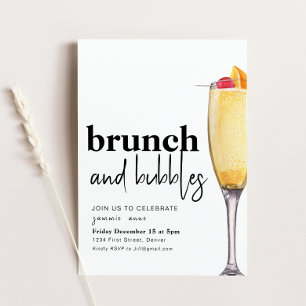 Invitation Modèle d'invitation pour une fête Brunch et Bulles