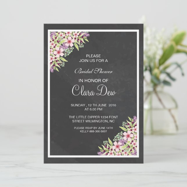 Invitation Modèle d'invitation pour une fête de mariage (Debout devant)