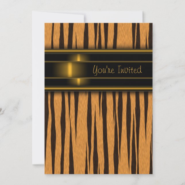 Invitation Modèle d'invitation pour une fête du tigre (Devant)