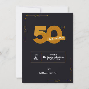 Invitation Modèle d'invitation simple pour 50 ans de mariage