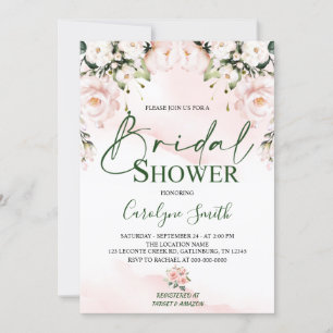 Invitation Modèle d'invitation Soft Blush Pink Bridal Douche