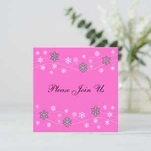 Invitation Modèle d'invitation Stylish Black Snowflakes