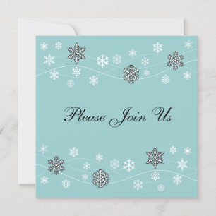 Invitation Modèle d'invitation Stylish Black Snowflakes