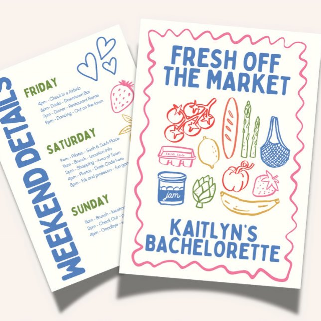 Invitation Modèle d'itinéraire pour une célibataire tout just (Créateur téléchargé)