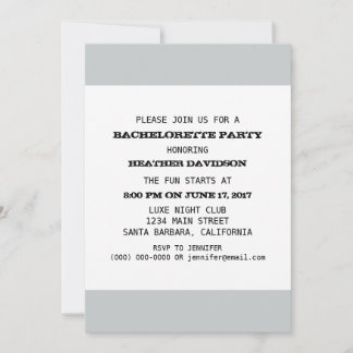 Invitation Modèle du Bachelorette
