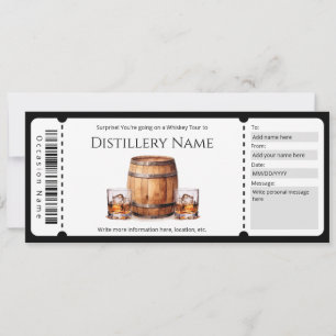 Invitation Modèle du certificat cadeau pour Tour Whiskey Surp