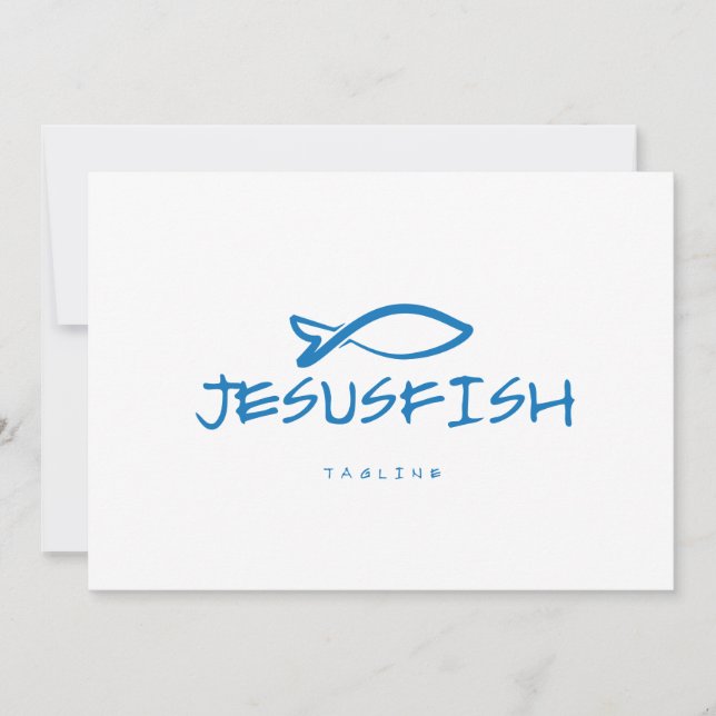 Invitation Modèle du logo Jesus FISH (Devant)