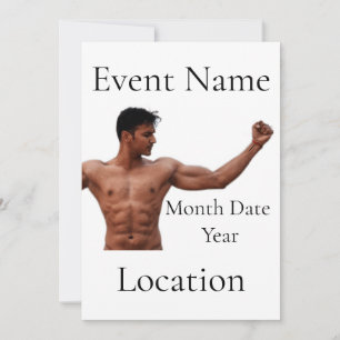 Invitation Modèle Fitness Homme Thunder_Cove