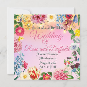 Invitation Modèle floral