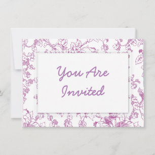 Invitation Modèle floral rose Chintz