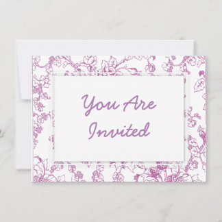 Invitation Modèle floral rose Chintz