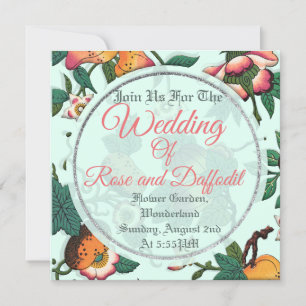 Invitation Modèle Floral vintage