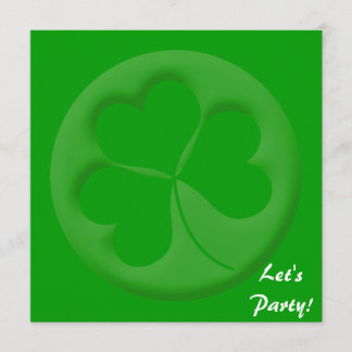 Invitation Modèle gravé d'invitation de shamrock