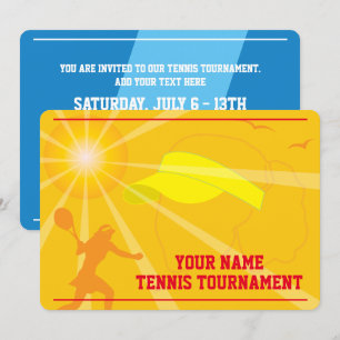 Invitation modèle invité du tournoi de tennis d'été