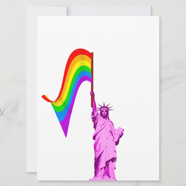 Invitation Modèle LGBT de la statue de la liberté (Devant)