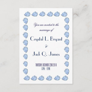 Invitation Modèle Mariage Blue Oyster
