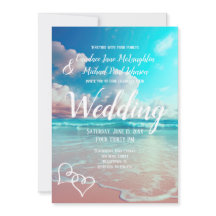 Modèle Mariage Turquoise Ocean Beach Heart