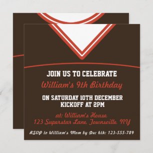 Invitation Modèle orienté d'invitation de partie du Jersey du