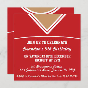 Invitation Modèle orienté d'invitation de partie du Jersey du