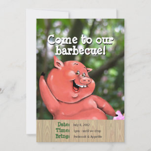 Invitation Modèle personnalisé pour un barbecue d'été avec un