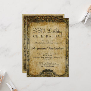 Invitation Modèle photo d'anniversaire personnalisé Retro Vin