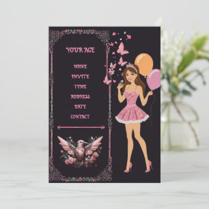 Invitation Modèle photo d'anniversaire vous pouvez entièremen