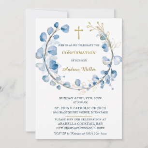 Invitation Modèle pour garçon de confirmation imprimable