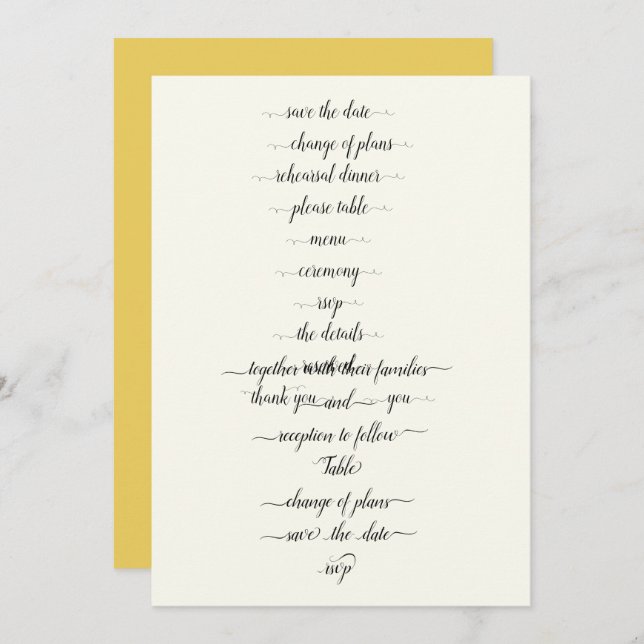 Invitation modèle pour les échanges de polices (Devant / Derrière)