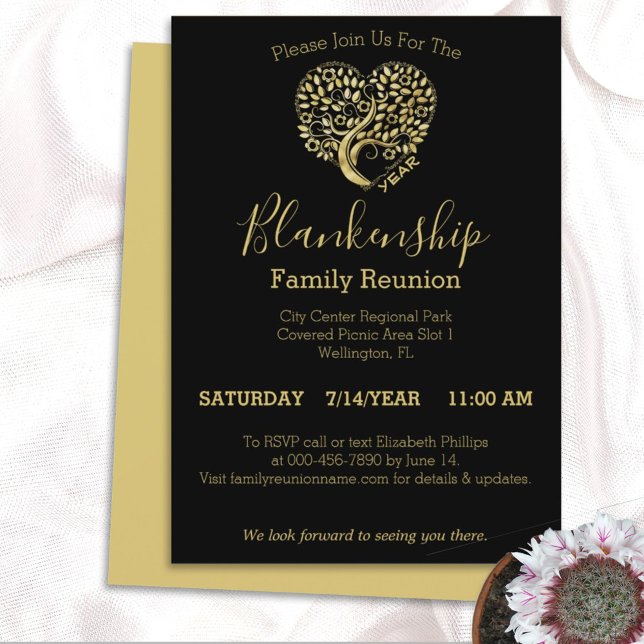 Invitation modèle pour réunion de famille arbre à  (Créateur téléchargé)