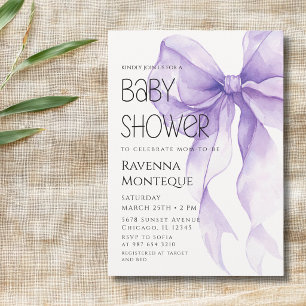 Invitation Modèle Prépa Arc Lilac Coquette Baby Shower
