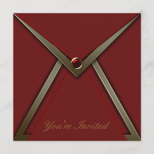 Invitation Modèle rouge d'invitation de fête d'anniversaire