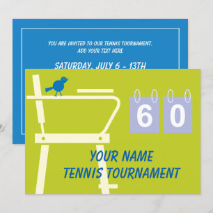 Invitation Modèle simple d'invitation de tournoi de tennis