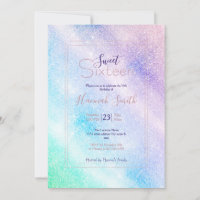 Modèle vitreux ombre Blue Purple Glitter