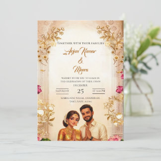Invitation Modèles d'invitation de mariage hindou traditionne