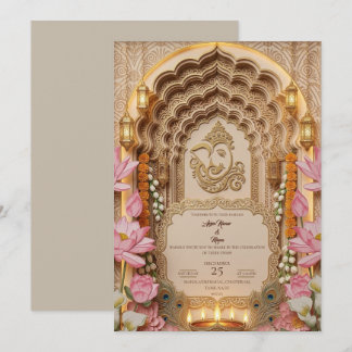Invitation Modèles d'invitation de mariage hindou traditionne