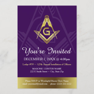 Invitation Modèles d'invitation maçonnique personnalisés   Gr