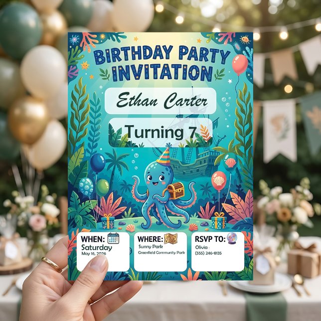 Invitation Modèles d'invitations d'anniversaire sur le thème  (Créateur téléchargé)