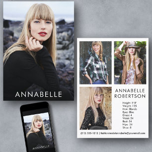 Invitation Modélisation de mode moderne 4 Photos Modèle Comp