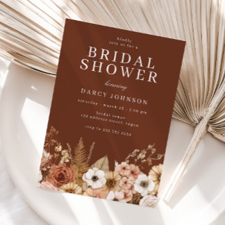 Invitation Modern Bohemian Floral Bridal Shower